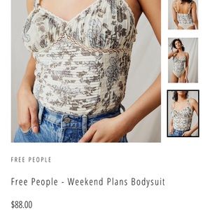 Weekend Plans Bodysuit Free People Tea Combo